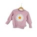 Pullover Gänseblümchen-Patch rosa