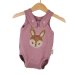 Sommerstrampler Reh-Patch rosa