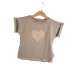 Shirty Leo Herz-Patch sand