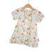 Kurzarmkleid Musselin Sommerblumen pastell 86/92
