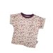 T-Shirt mit Umschlagarmen Musselin Blümchen flieder 86/92