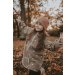 Jacke aus Fleece Blumen sand