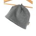 Beanie Feinstrick grau
