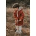 Walkjacke rost mit Fuchsi creme