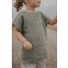 T-Shirt mit Umschlagarmen Musselin altmint