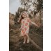 Kurzarmkleid Musselin Erdbeeren