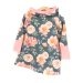 Hoodiekleid Rosenzauber petrol