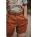 INDIVIDUELL Kurze Shorts Leinen altrosa