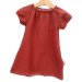 Kurzarmkleid Musselin Rost