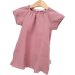 Kurzarmkleid Musselin altrosa