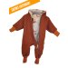 Walkoverall rost mit Fuchsi creme