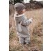 Walkoverall sand meliert mit Fuchsi creme