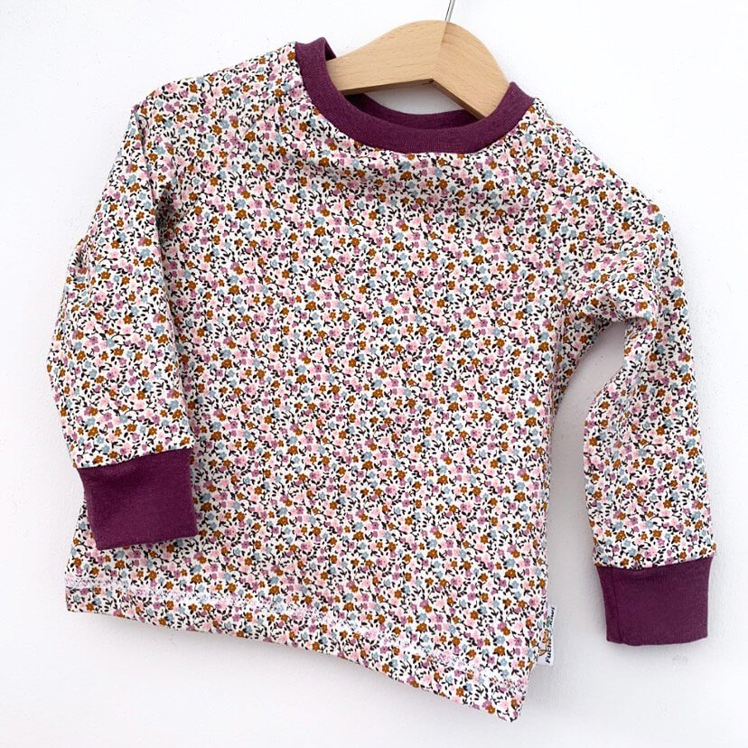 Langarmkleid Blümchen Flieder