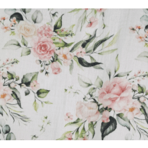 Musselin Eukalyptus mit Blumen