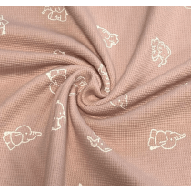 Waffeljersey Elefanten rosa