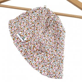 Sommermütze Blümchen Flieder