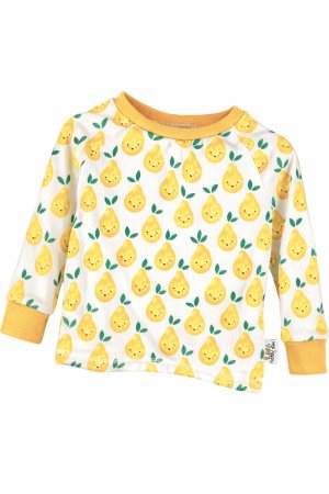 Langarmshirt Feinripp Zitrone