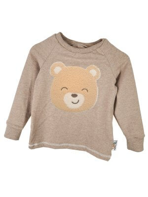 Langarmshirt Teddy-Patch sand