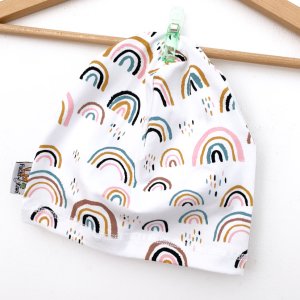Beanie Regenbogen rosa 50-54