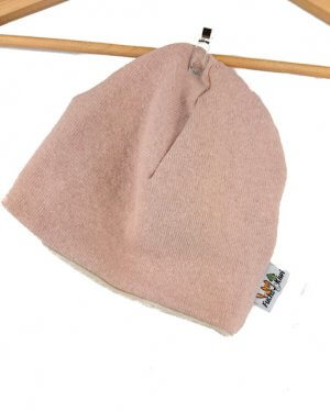Beanie Feinstrick rosa 48-50