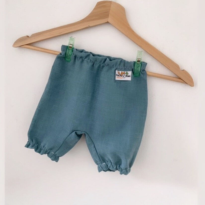 Individuell Kurze Hose Leinen altmint