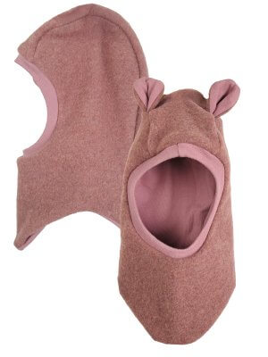 Schlupfmütze aus Merino Wollfleece altrosa