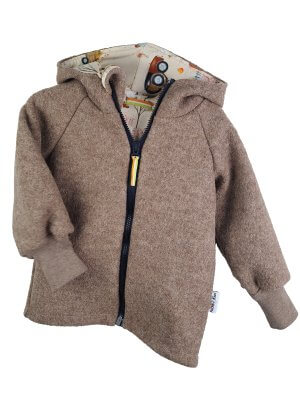 Walkjacke braun meliert mit Unserer kleinen Farm