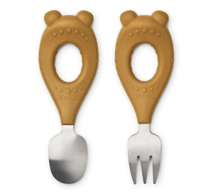 Liewood Stanley Baby Besteckset Mr Bear/Golden caramel
