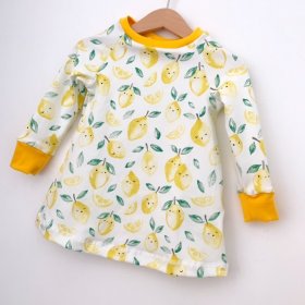Langarmkleid Zitronen