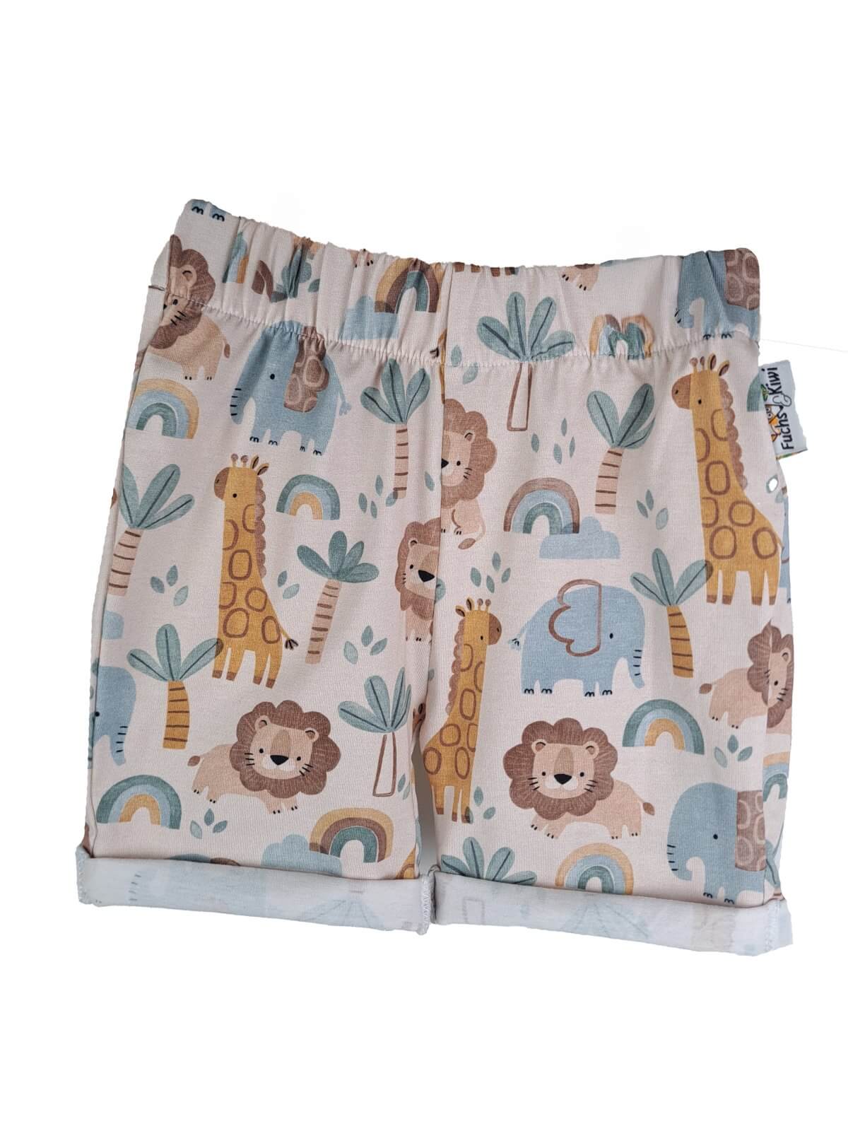 Kurze Shorts Safaritiere
