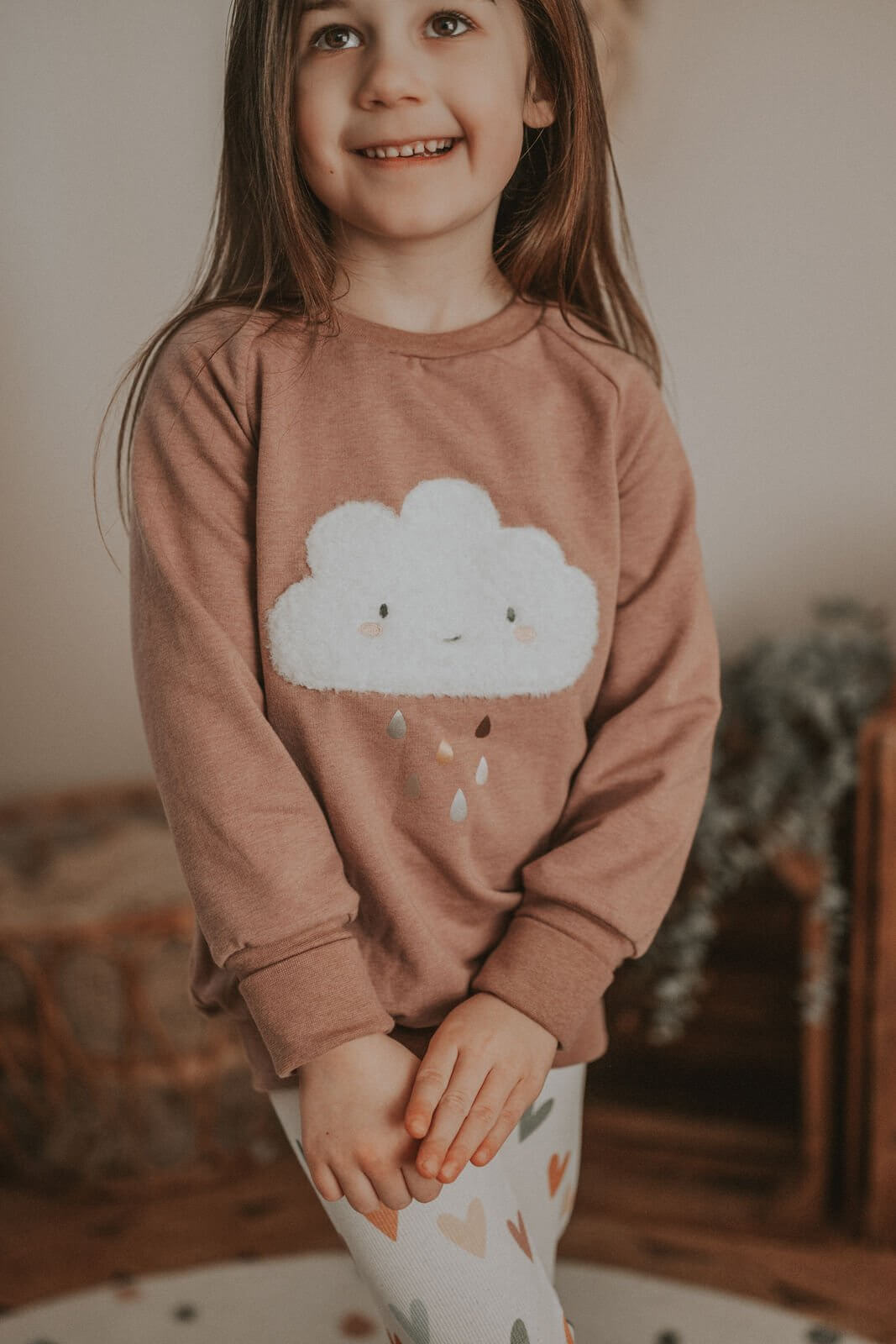 Pullover Wolke-Patch rosa