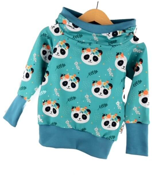 Hoodie Panda petrol