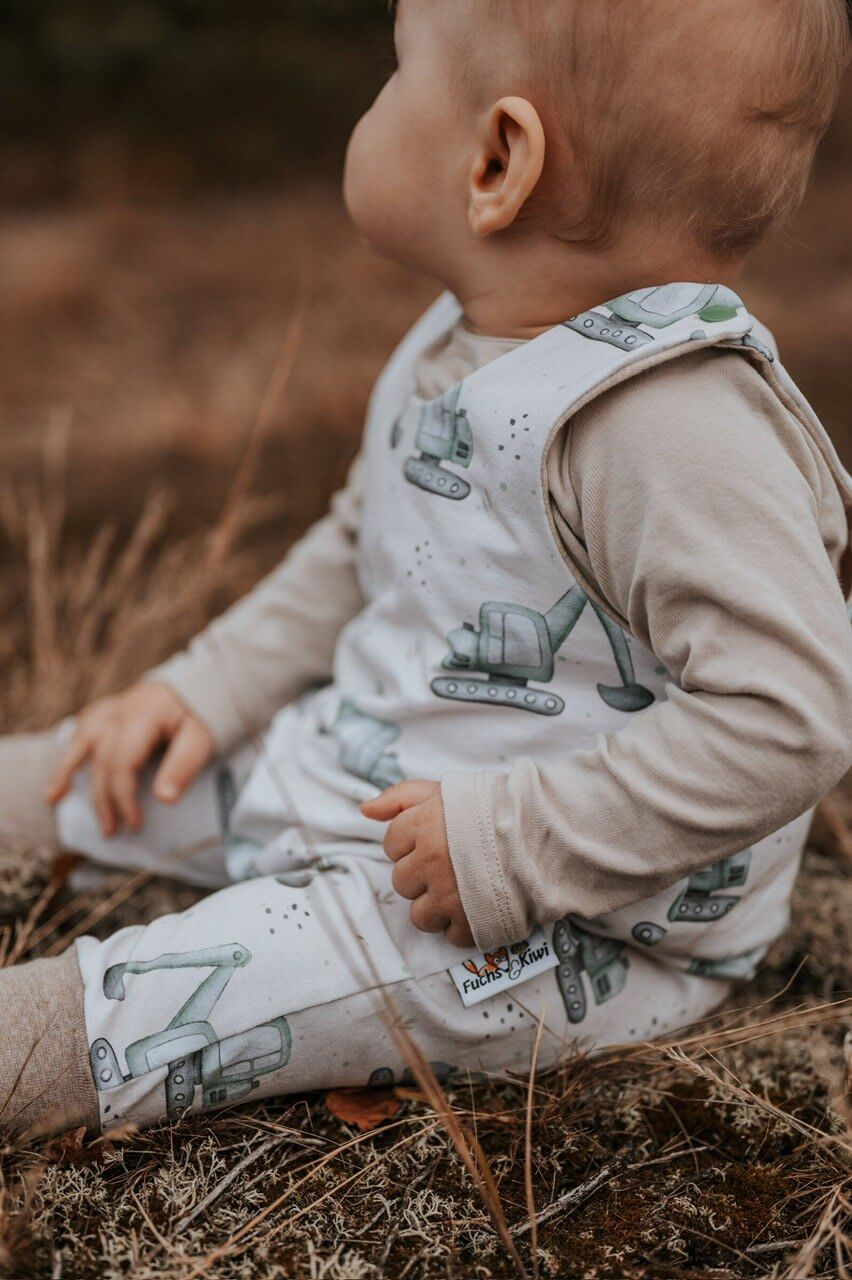 Langarmkleid Bagger creme