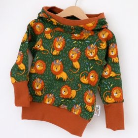 Hoodie Löwe tanne