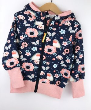 Sweatjacke Vögelchen dunkelblau