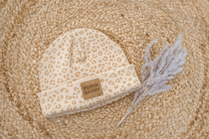 Hipster Beanie Feinripp Leo creme