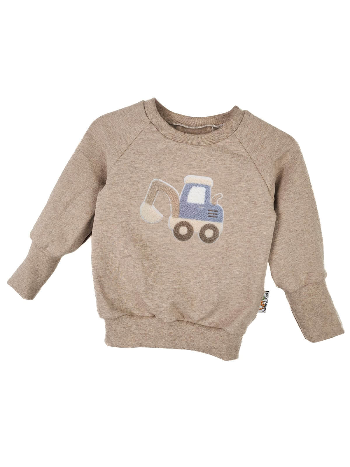 Pullover Bagger blau-Patch sand