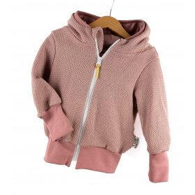 Sweatjacke Grobstrick altrosa
