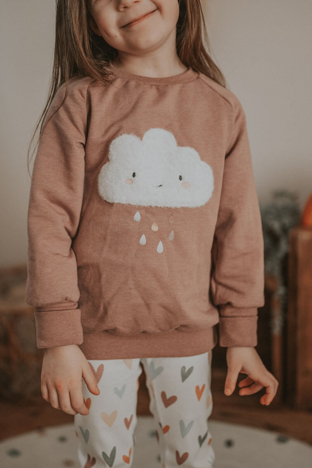 Pullover Wolke-Patch rosa