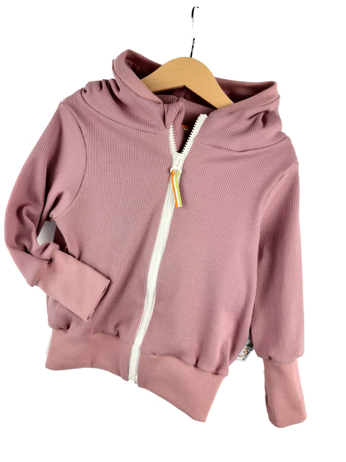 Sweatjacke Feinripp altrosa