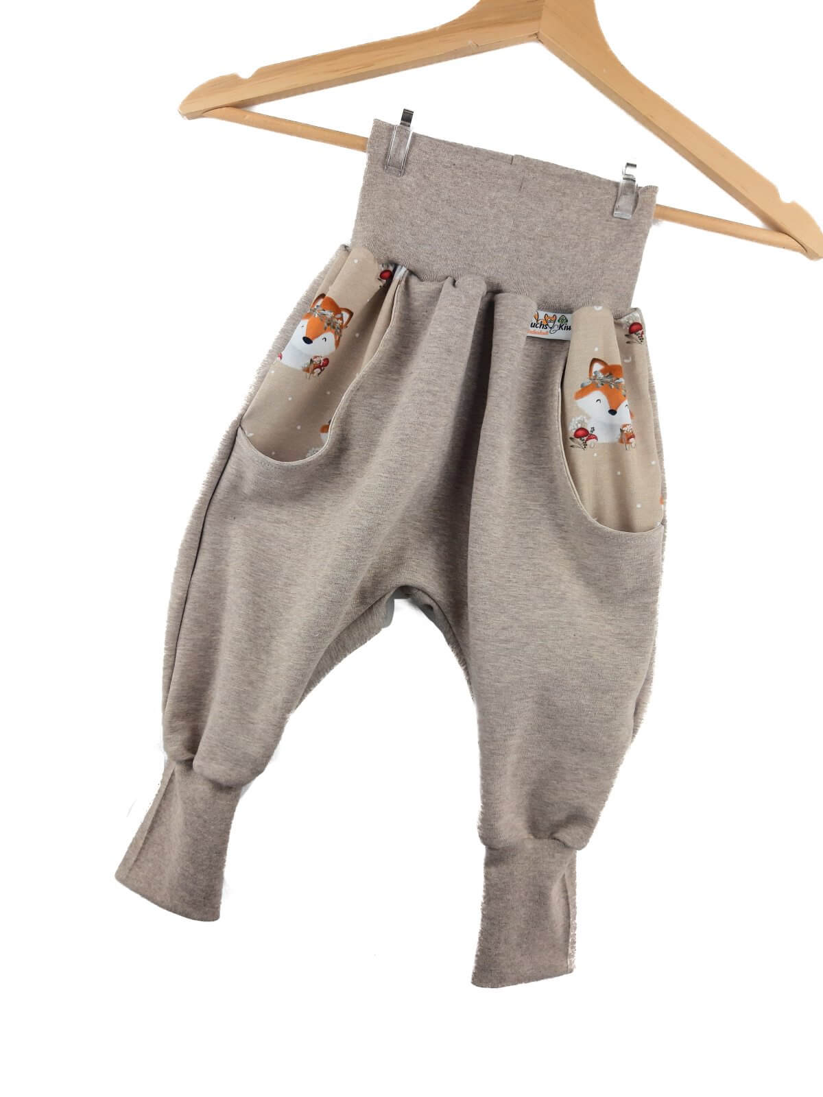 Indi Sweat Pumphose sand meliert mit Fuchsi sand