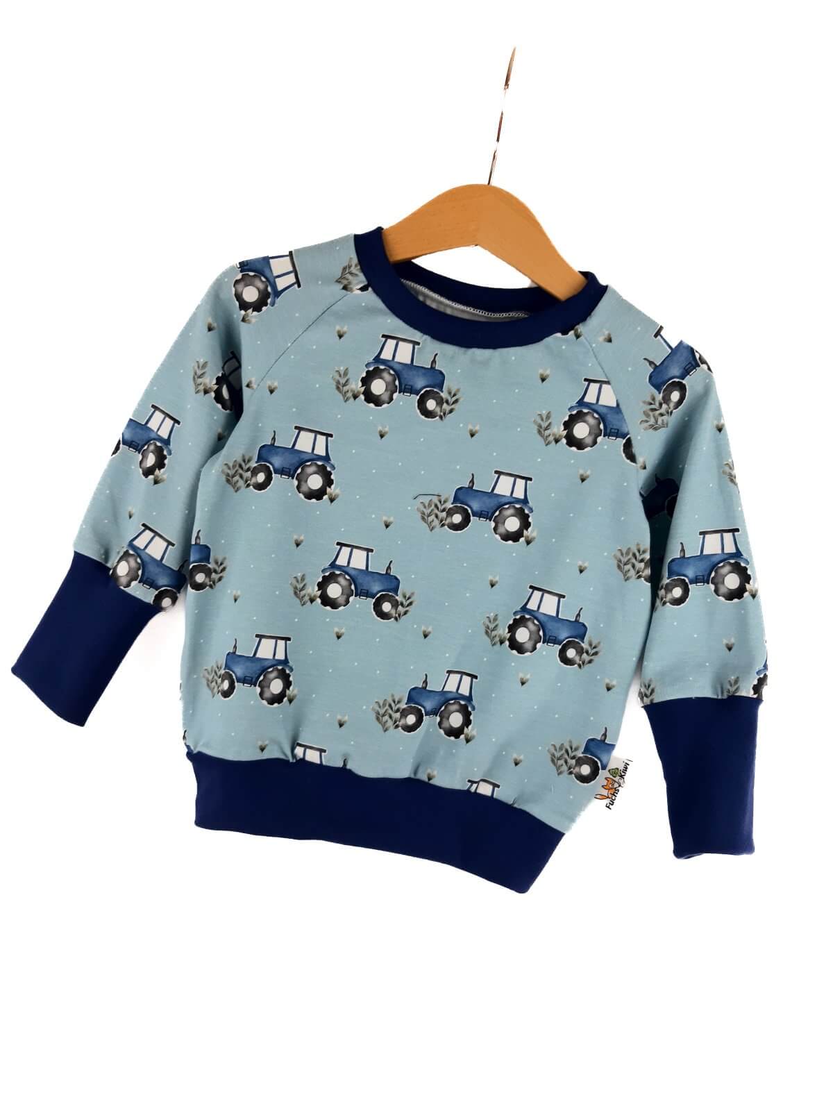 Pullover Traktoren blau