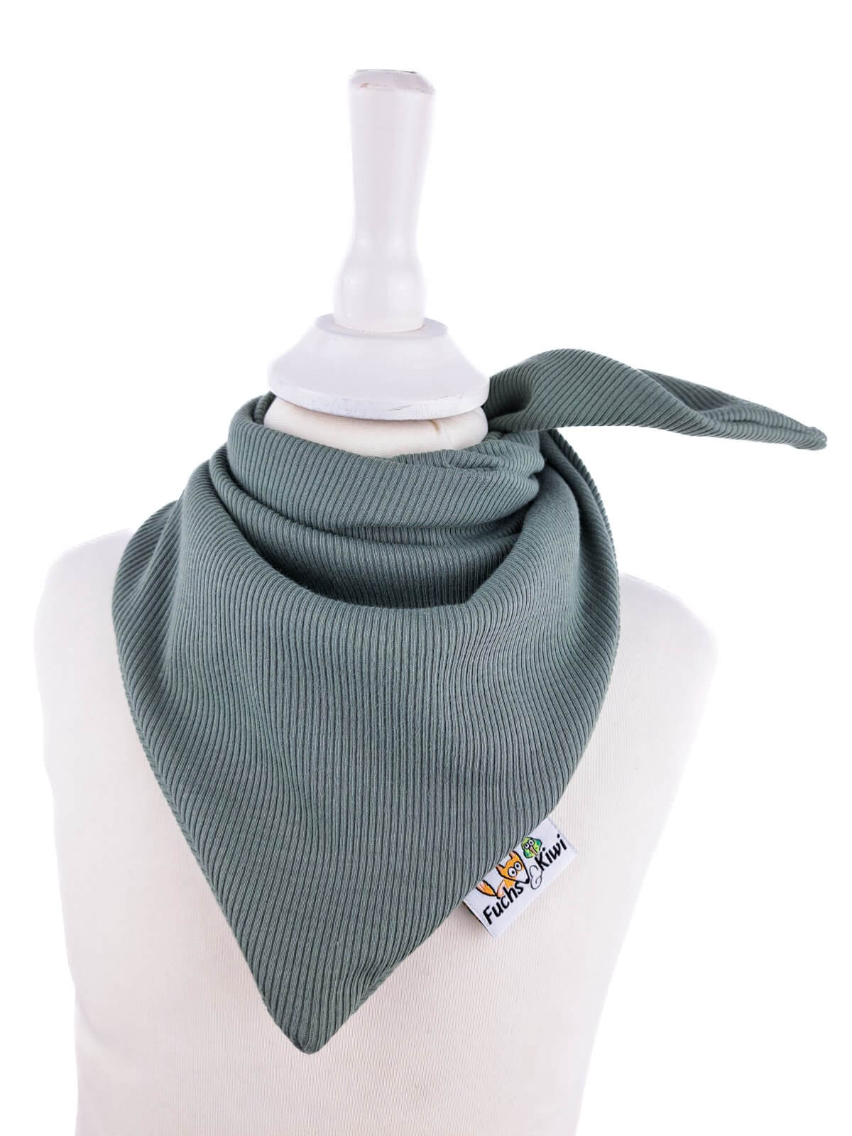 Halstuch zum Binden Feinripp altmint
