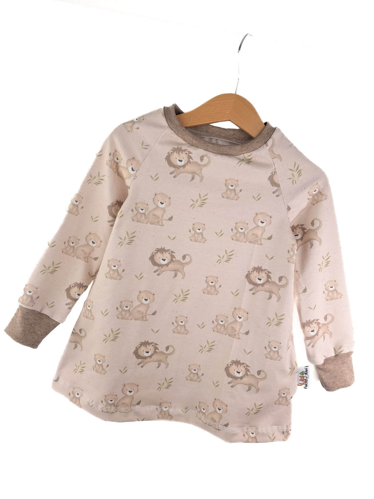 Langarmkleid Löwenfamilie