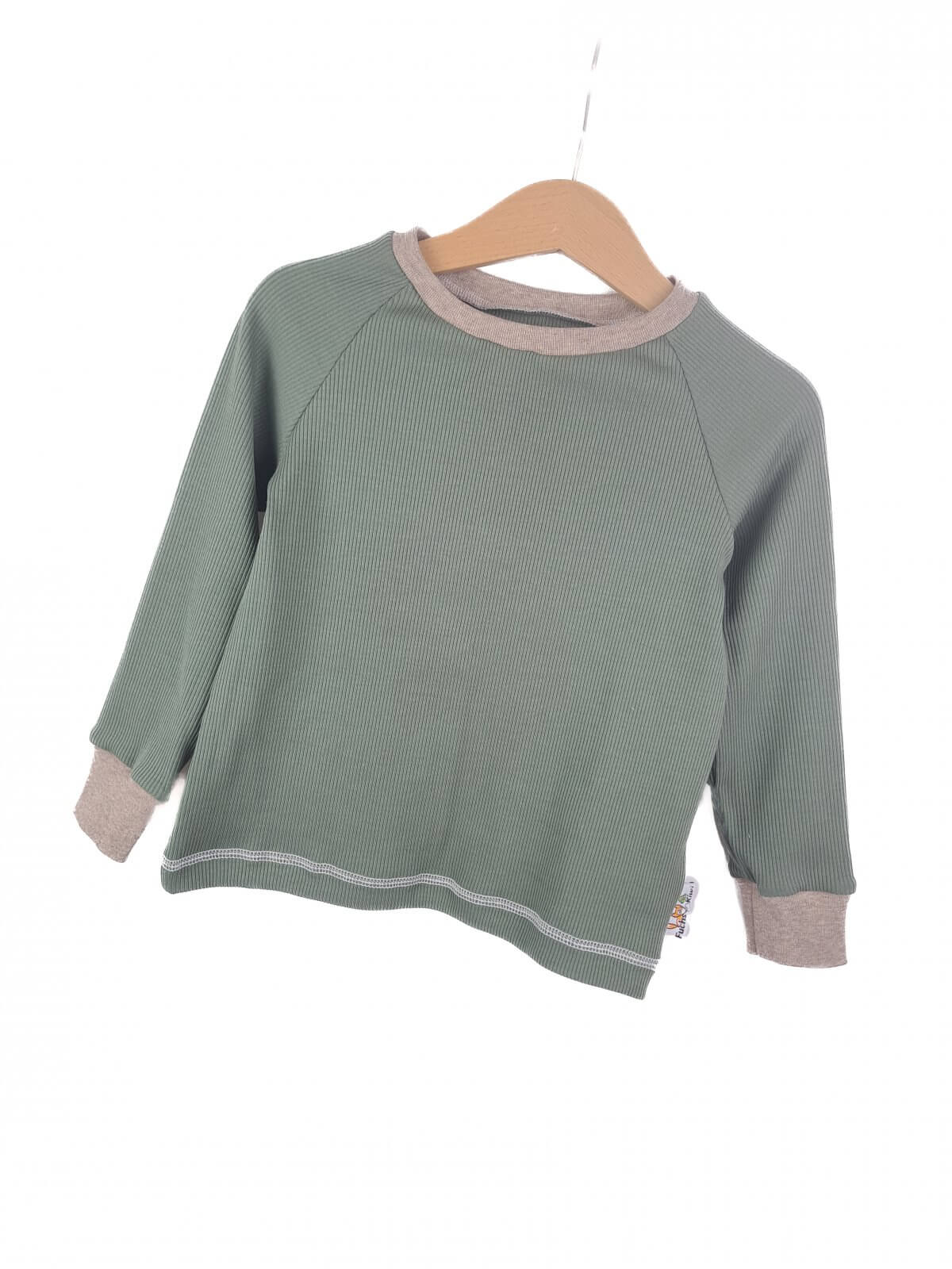 Langarmshirt Feinripp altmint 62/68
