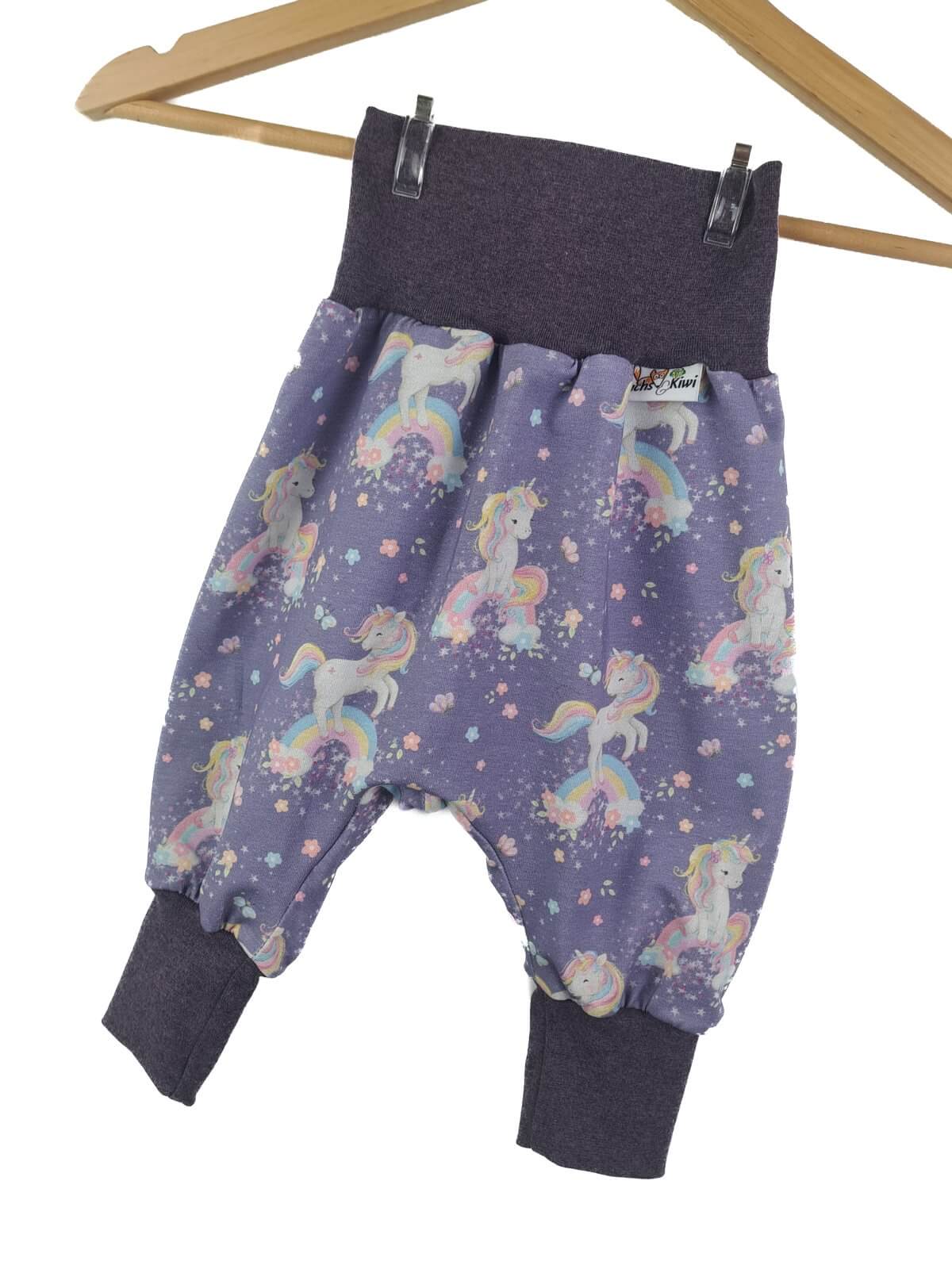 Pumphose Einhörner flieder 80/86
