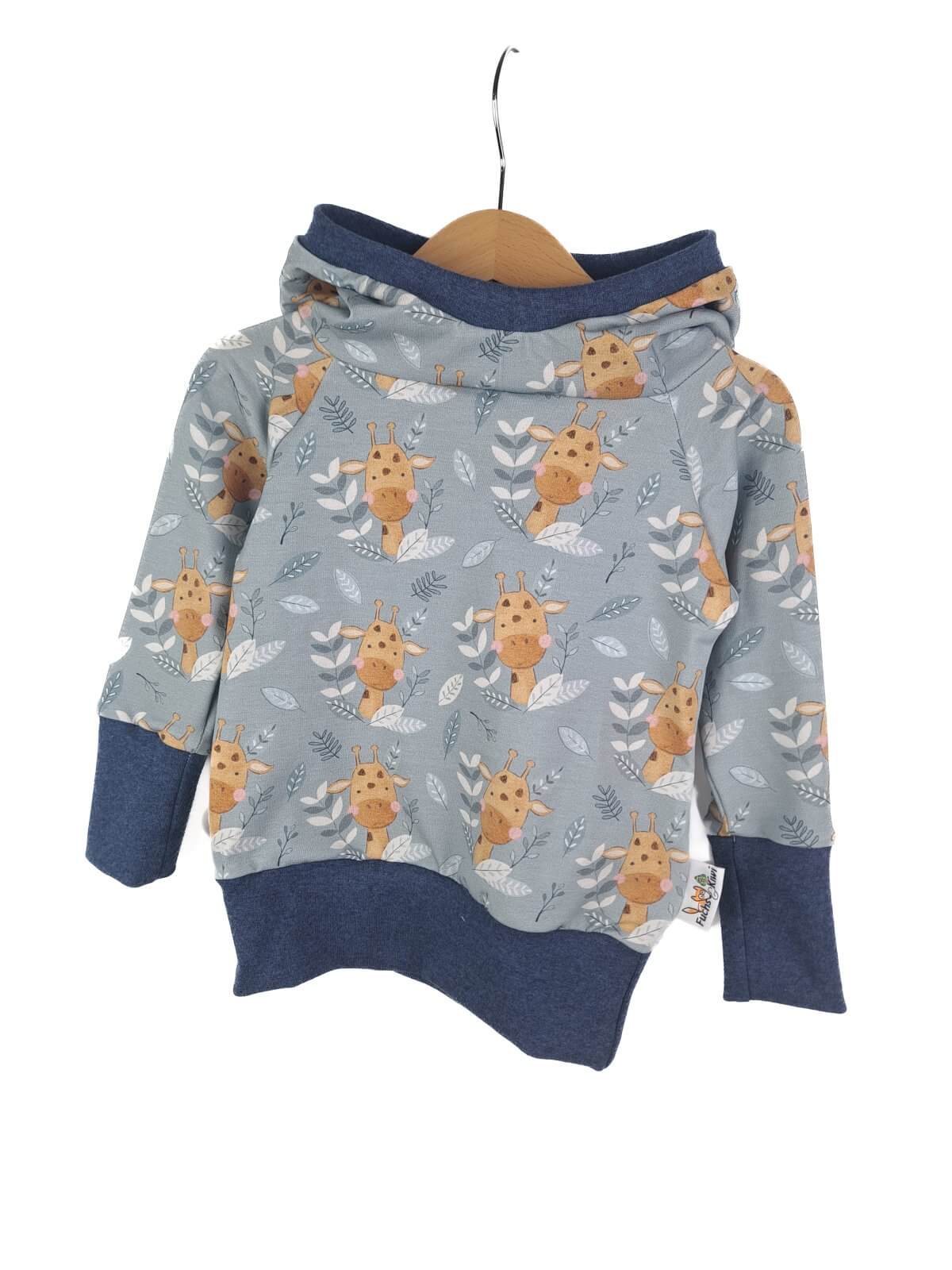 Hoodie Giraffenkopf blau