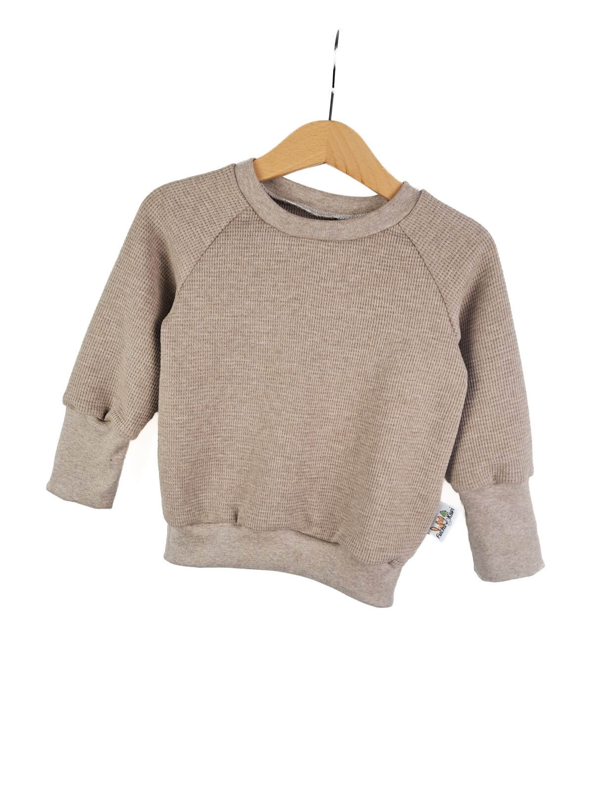 Pullover Waffeljersey sand meliert