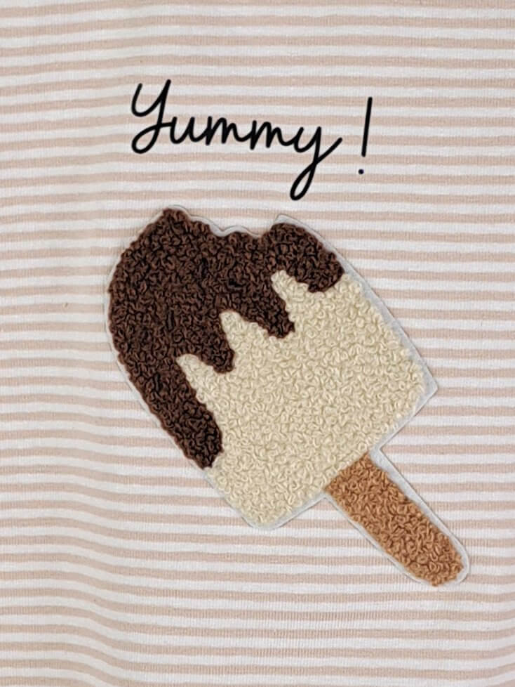 T-Shirt Eis-Patch sand