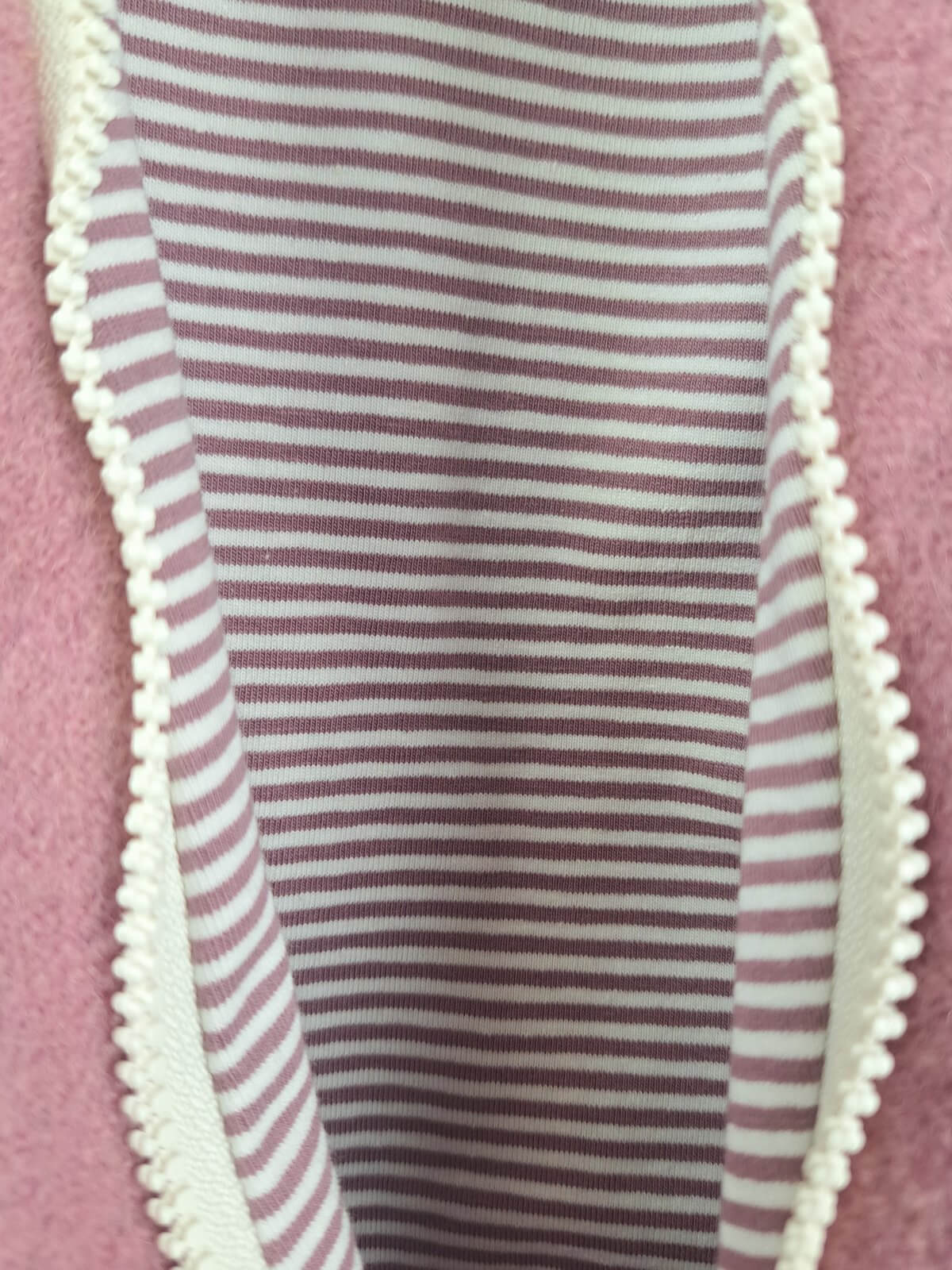 Walkjacke altrosa mit Streifen mauve